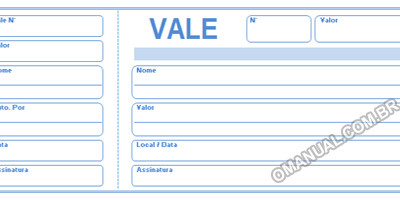 Recibo de Vale (Excel)
